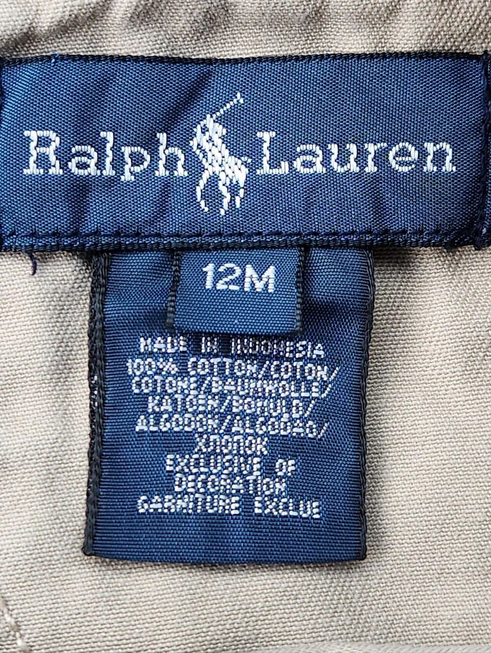 VTG Polo Ralph Lauren Ranch Line Khaki Cargo Overalls Toddler Utility Workwear